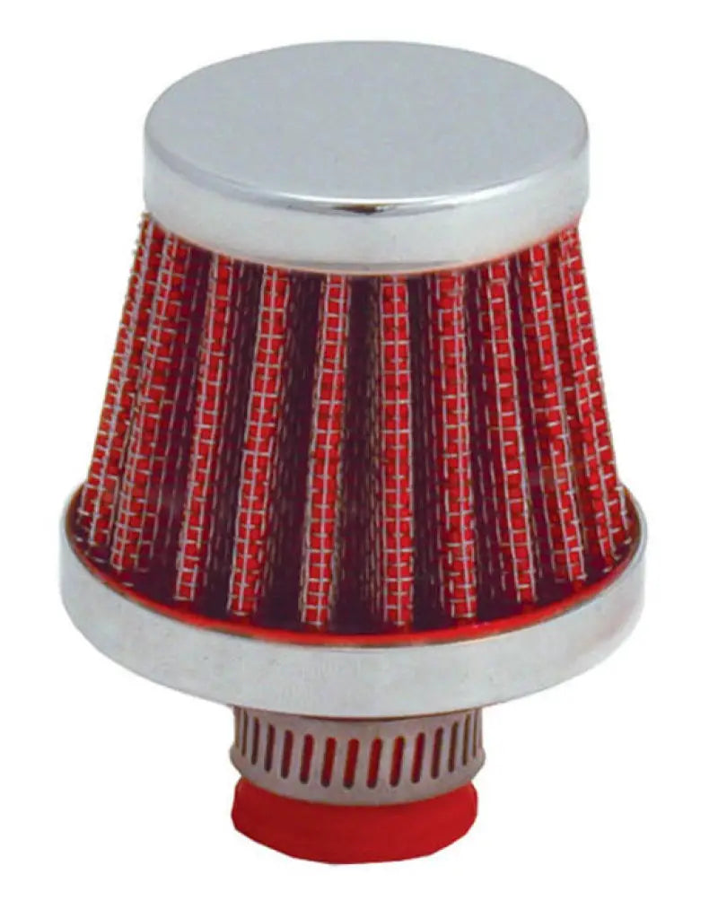 Spectre Breather Filter 10mm Flange / 2in. OD / 1-3/4in. Height - Red - Truck & Automotive