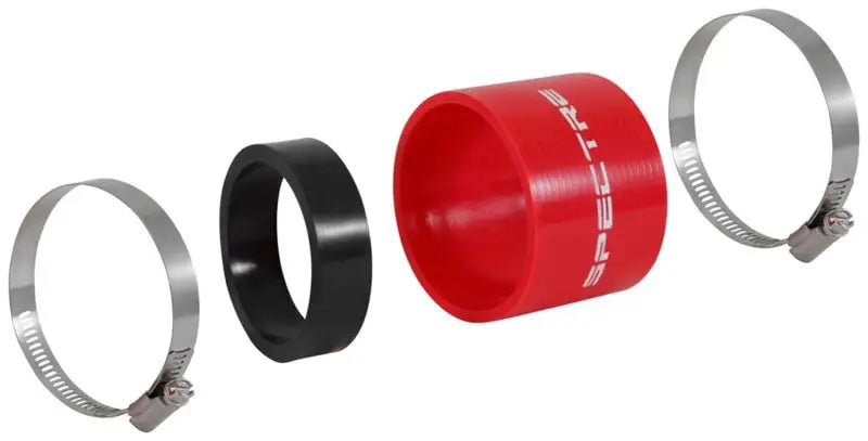 Spectre Coupler 3in. (PVC) w/Insert - Red - Truck & Automotive