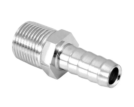Spectre Fuel Fitting 3/8in. Hose Barb NPT Threads - Chrome 