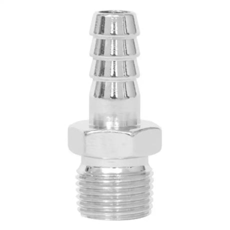 Spectre Fuel Fitting 3/8in. Hose Barb NPT Threads - Chrome 