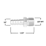 Spectre Fuel Fitting 3/8in. Hose Barb NPT Threads - Chrome 