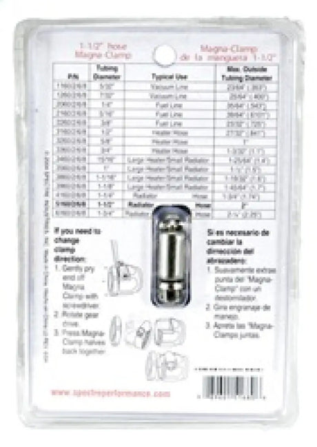 Spectre Magna-Clamp Hose Clamp 1-1/2in. - Chrome - Truck & Automotive