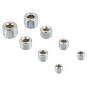 Spectre Spectre Pipe Plug Kit - Includes (2) 1/8in. / (2) 1/4in. / (2) 3/8in. / (2) 1/2in. Plugs - Chrome