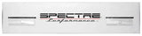 White Spectre Performance license plate on Spectre Universal Intake Tube Kit 3in Aluminum Black