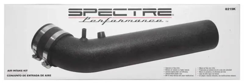 Black Spectre Universal Intake Tube Kit 3in Aluminum for enhanced airflow