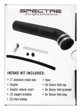 Spectre Universal Intake Tube Kit black aluminum for improved intake tube performance
