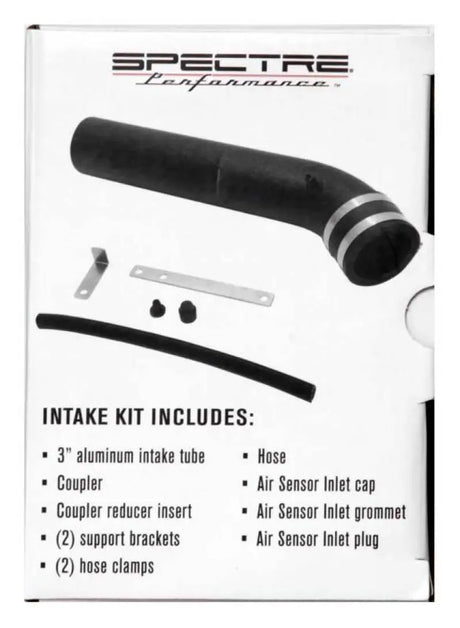 Spectre Universal Intake Tube Kit black aluminum for improved intake tube performance