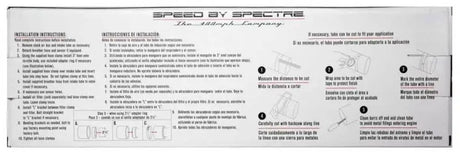 Installation instructions for Spectre Universal Intake Tube Kit 3in Aluminum Black