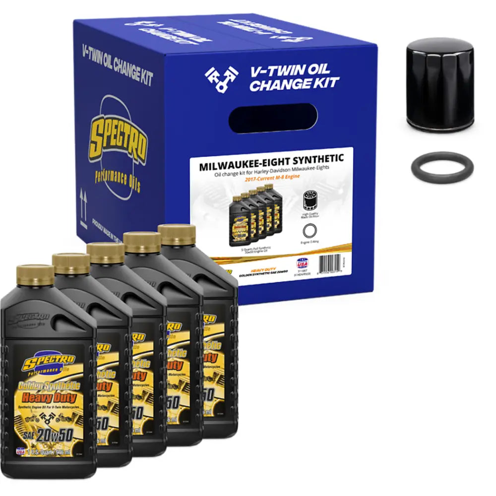 Spectro V-Twin Full Oil Change Kit M8 Oil Change Kit 311887 - V-Twin Engine Chg Synthetic