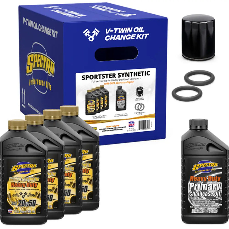 Spectro V-Twin Full Oil Service Kit Oil Change Kit 311472 - XL V-Twin Synthetic