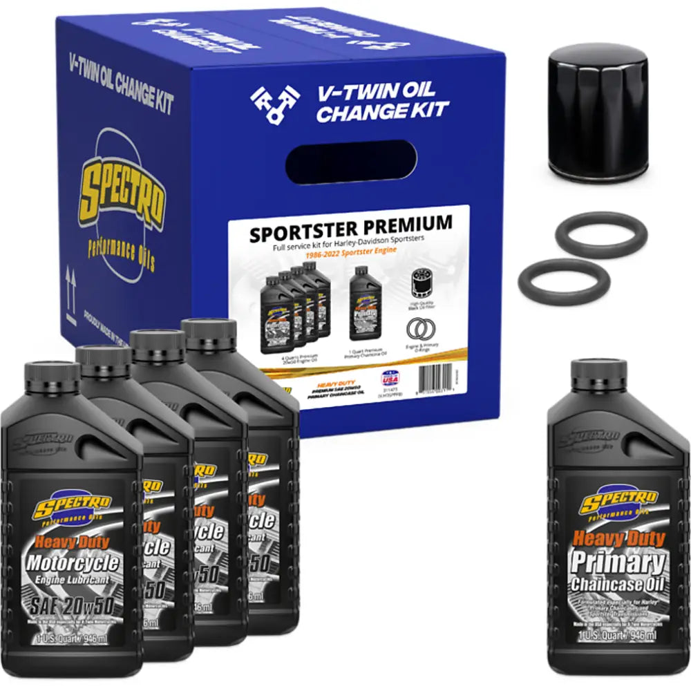 Spectro V-Twin Full Oil Service Kit Oil Change Kit 311473 - XL V-Twin Premium
