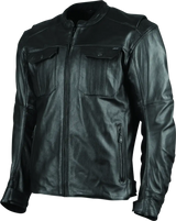 Black leather motorcycle brothers leather jacket for men 2XL Speed and Strength Band of Brothers