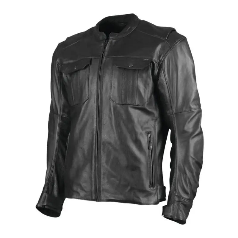 Black Leather Jacket from Speed and Strength Band of Brothers collection in XL style
