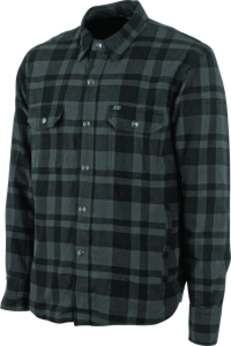Gray and black plaid moto shirt in 3XL size from Speed and Strength Black 9 2.0 Moto Shirt series
