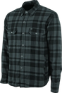 Plaid button-down shirt on Speed and Strength Black 9 2.0 Moto Shirt Grey Large