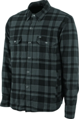 Green and black plaid button-down shirt from Speed and Strength Black 9 2.0 Moto Shirt Grey large