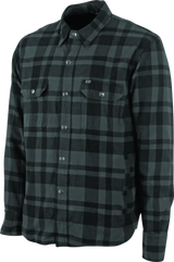 Gray and black plaid moto shirt for strength black and grey style - Small size