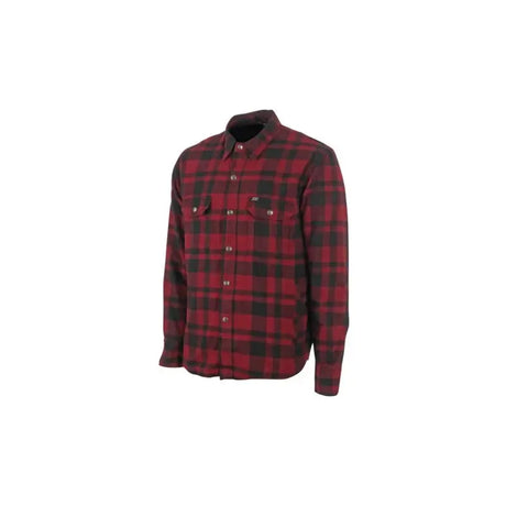 Red and black plaid flannel moto shirt from Speed and Strength Black 9 2.0 Red collection