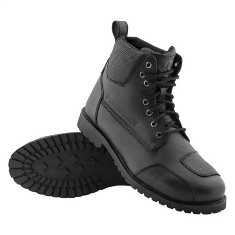 Black leather lace-up arms boot black for Speed and Strength Call to Arms Boot Black style