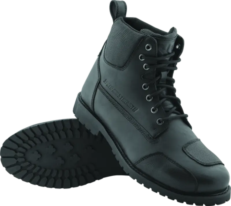 Black leather Speed and Strength Call to Arms Boot Black with stylish black design
