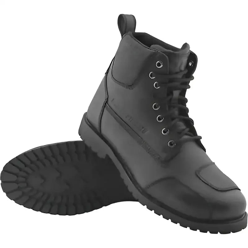 Black leather arms boot black Speed and Strength Call to Arms Boot Black