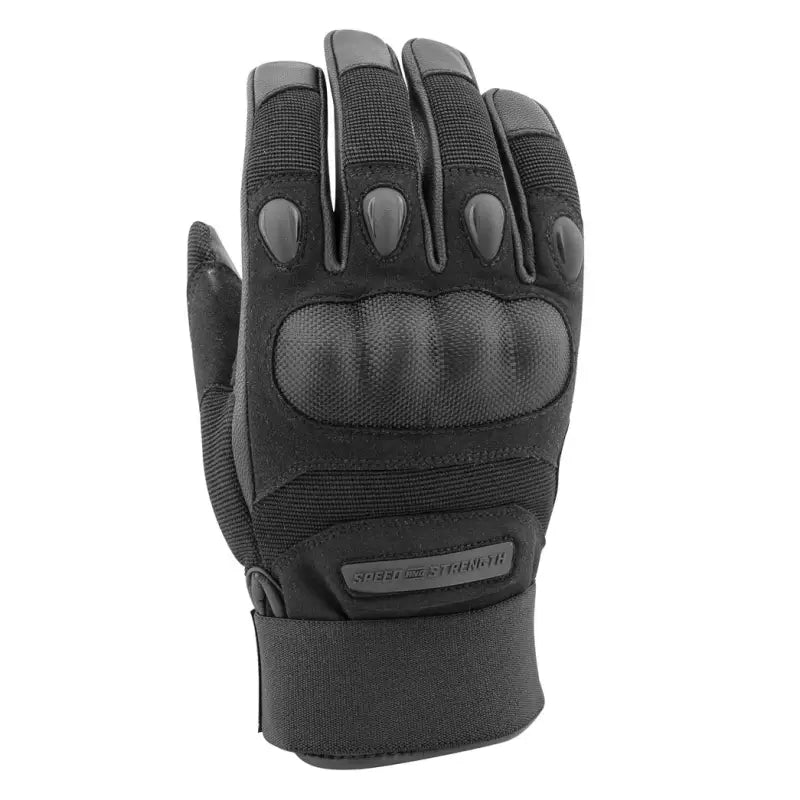 Black tactical arms gloves with sleek design in Speed and Strength Call to Arms XL