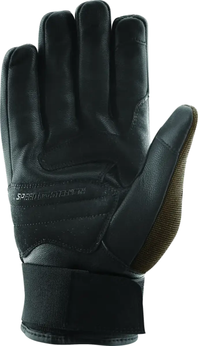 Black leather arms gloves brown with wrist strap for a sleek style