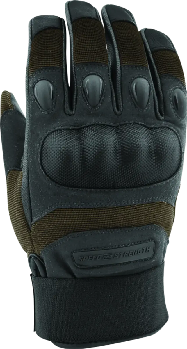 Speed and Strength Call to Arms Gloves Brown with Tactical Knuckle Protection for arms gloves brown