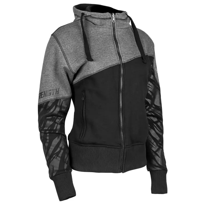 Speed and Strength Cat Outa Hell Hoody Grey/Black Women's Large, Stylish and Comfortable.