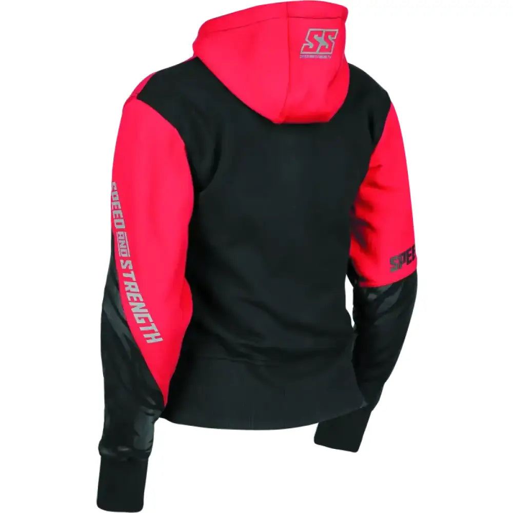Speed and Strength Cat Outa Hell Hoody Red/Black Womens - XS - Apparel