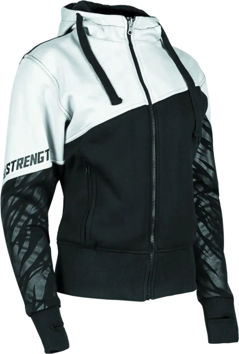 Speed and Strength Cat Outa Hell Hoody White Black two-tone hooded jacket for women