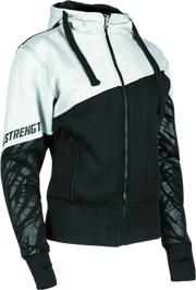 Speed and Strength Cat Outa Hell Hoody White Black two-tone hooded jacket for women
