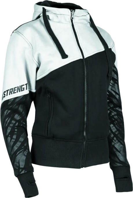 Speed and Strength Cat Outa Hell Hoody White Black two-tone hooded jacket for women