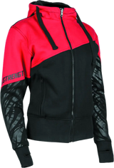 Red and black hooded zip-up jacket from Speed and Strength Cat Outa Hell Hoody collection