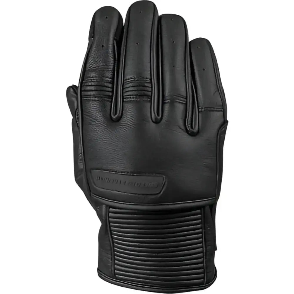 Black Black Leather Motorcycle Glove from Speed and Strength Off the Chain Leather Gloves