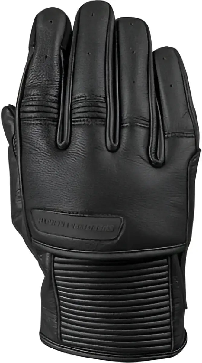 Black Black Leather Motorcycle Glove from Speed and Strength Off the Chain Leather Gloves