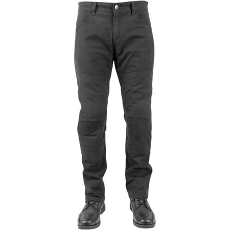 Black denim pants with leather shoes from Speed and Strength Dogs Of War Pant Black Size - 40 X 34