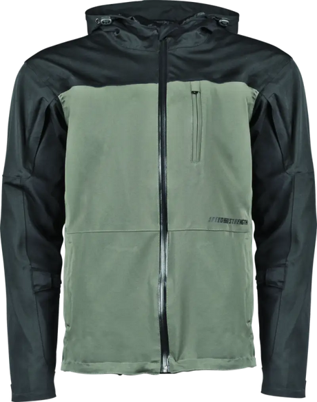 Two-tone Hooded Rain Jacket Black Olive from Speed and Strength Fame and Fortune series