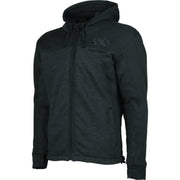 Dark hooded zip-up armored hoody, Strength Hammer style, in black 2XL
