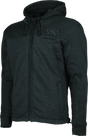 Dark hooded zip-up armored hoody, Strength Hammer style, in black 2XL