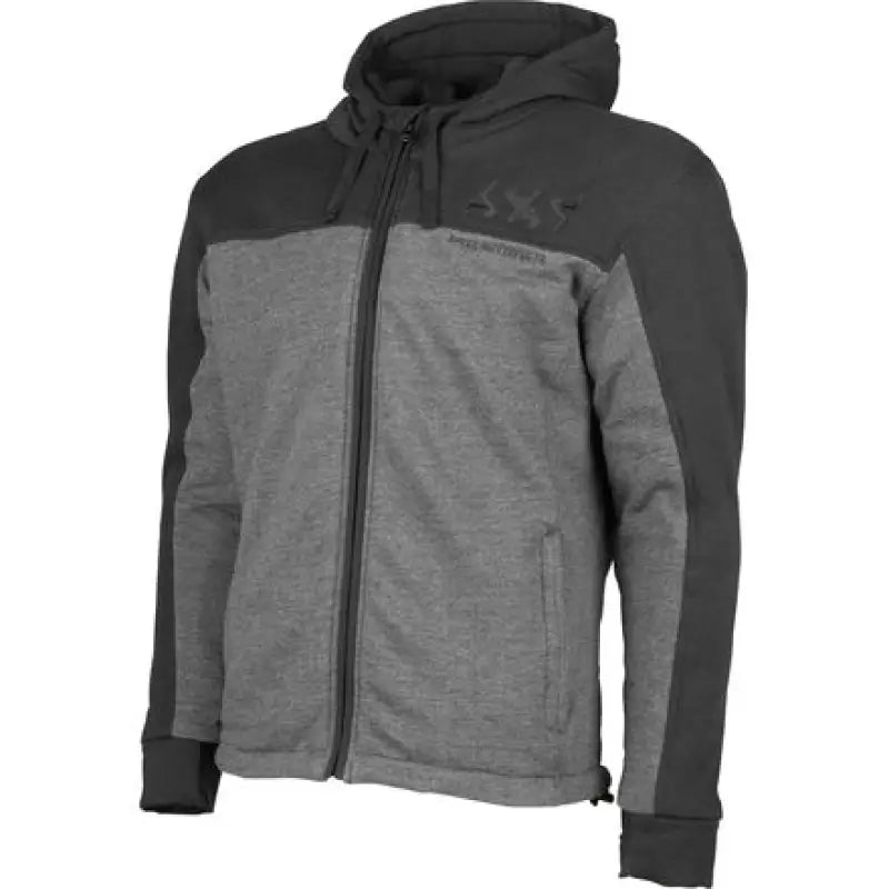 Two-tone Strength Hammer Armored Hoody in Black and Grey, Small size