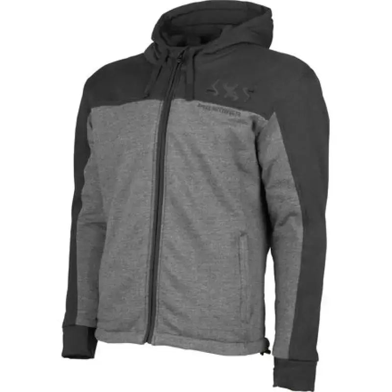 Two-tone Strength Hammer Armored Hoody in Black and Grey, Small size