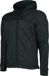 Dark hooded zip-up jacket from Speed and Strength Hammer Down Armored Hoody Black XL