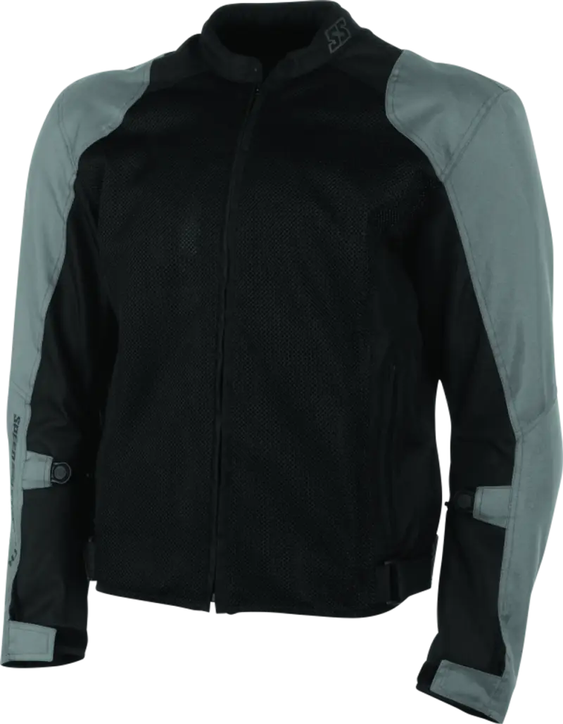 Black and gray Speed and Strength Lightspeed Mesh Jacket showcasing strength lightspeed mesh design