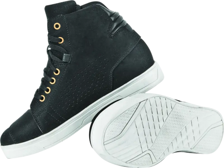 Black leather shoes with white sole from Speed and Strength Mad Dash collection