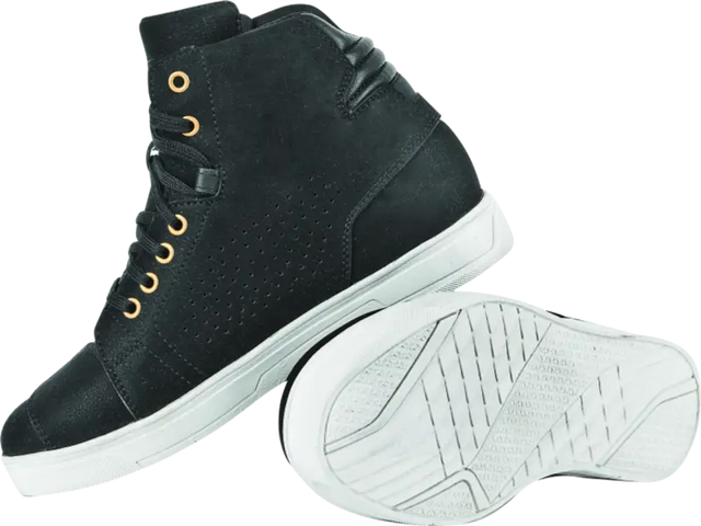 Black leather shoes with white sole from Speed and Strength Mad Dash collection