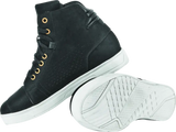 Black high-top leather shoes with white sole from Speed and Strength Mad Dash Leather collection