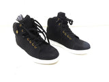 Black high-top Speed and Strength Mad Dash Leather Shoes for women