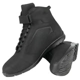 Speed and Strength Moment of Truth Leather Shoe in black, durable leather, padded insole, lace-up closure, size 11, sleek design.