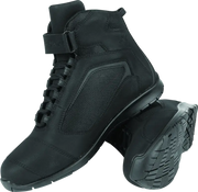 Black motorcycle riding boots from the Truth Leather Shoe Speed and Strength Moment series